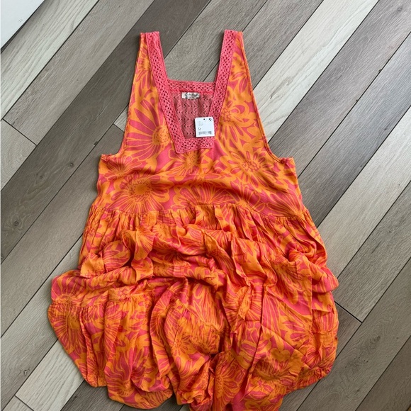 Free People Imtimately Tiers For You Boho Floral Maxi Orange. Size: M. NWT - Picture 6 of 13